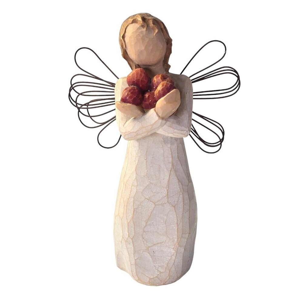 Willow Tree Figurine Angel Good Health Apples 2003 Demdaco Susan Lordi Garden - Picture 2 of 7
